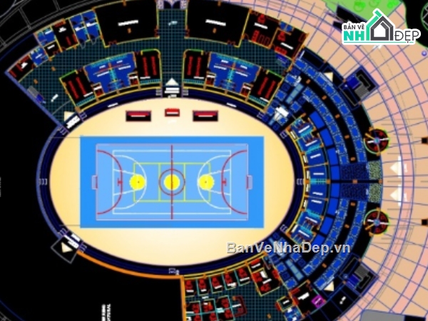 cad sân vận động,sân vận động,sân thể thao,thể thao,Autocad sân vận động