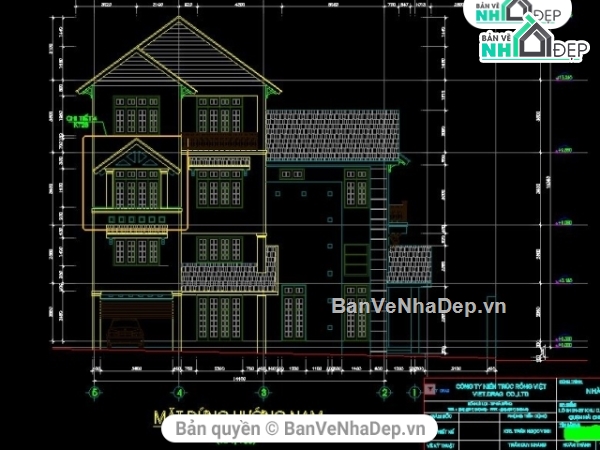 biệt thự 4 tầng,biệt thự 4 tầng kích thước 10x20m,kiến trúc biệt thự 4 tầng,file cad biệt thự 4 tầng