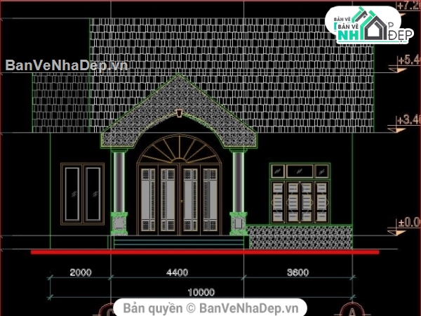 thiết kế nhà cấp 4,file cad nhà cấp 4,bản vẽ nhà cấp 4,bản vẽ kiến trúc nhà cấp 4