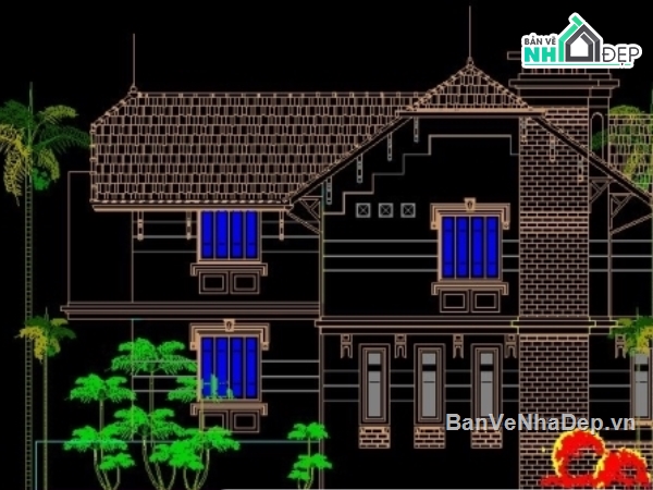 biệt thự phố 2 tầng,mẫu biệt thự 2 tầng,Thiết kế biệt thự,biệt thự đẹp 2 tầng