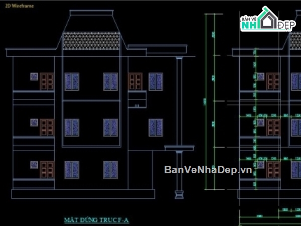 Kiến trúc 3 tầng,kiến trúc nhà truyền hình,nhà truyền hình,bản vẽ Nhà truyền Hình,đài truyền hình 3 tầng 14.1x16.2m