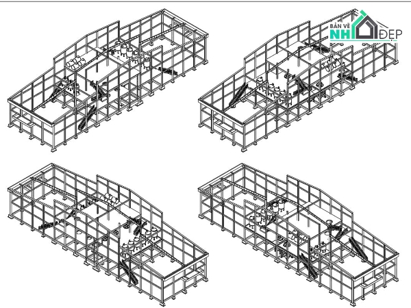 Nhà xưởng 3 tầng,Nhà xưởng BTCT 3 tầng,Bản vẽ nhà xưởng 3 tầng,Bản vẽ xưởng thuốc cỏ,nhà xưởng thuốc cỏ 3 tầng