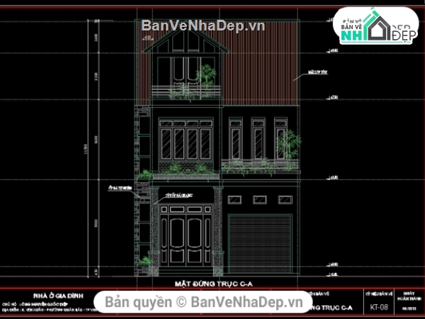 kiến trúc 2 tầng 1 tum,bản vẽ nhà phố 2 tầng 1 tum,nhà phố 2 tầng 1 tum 7.5x15m,mẫu nhà phố 2 tầng 1 tum