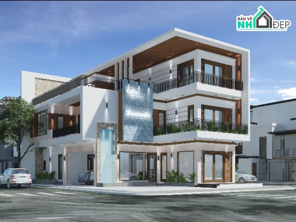 Bản vẽ thi công,kiến trúc 3 tầng,kiến trúc 3  tầng