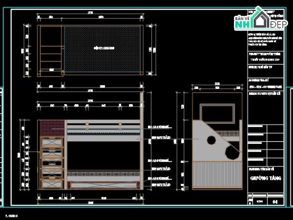 thư viện cad nội thất,file cad nội thất,file cad giường tầng,bổ chi tiết cad nội thất,Bản vẽ nội thất,Bản vẽ chi tiết giường