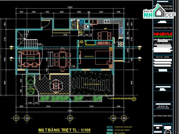 bản vẽ cad nội thất biệt thự,bổ chi tiết nội thất biệt thư,nội thất biệt thự 2 tầng