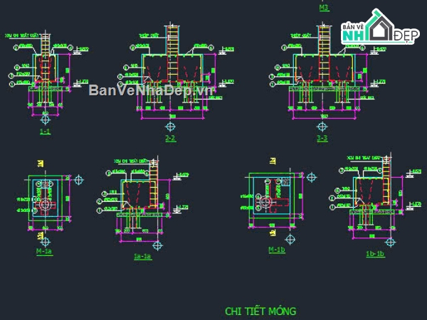 Bản Vẽ Mẫu,File AutoCAD Biệt Thự,Biệt thự  11x16m,Kết cấu biệt thự,Bản vẽ nhà dân,Thiết kế kết cấu