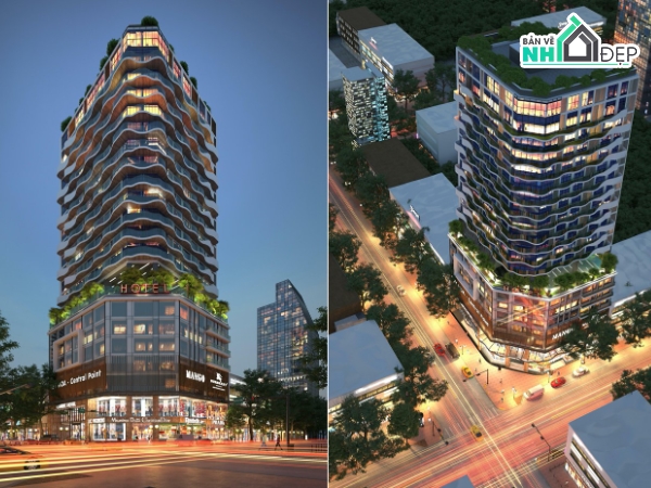 kiến trúc khách sạn,Bản vẽ thiết kế khách sạn,bản vẽ kiến trúc khách sạn,bản vẽ CAD khách sạn