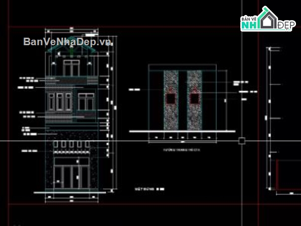 nhà phố 4 tầng,file cad nhà phố 4 tầng,cad nhà phố 4 tầng,autocad nhà phố 4 tầng