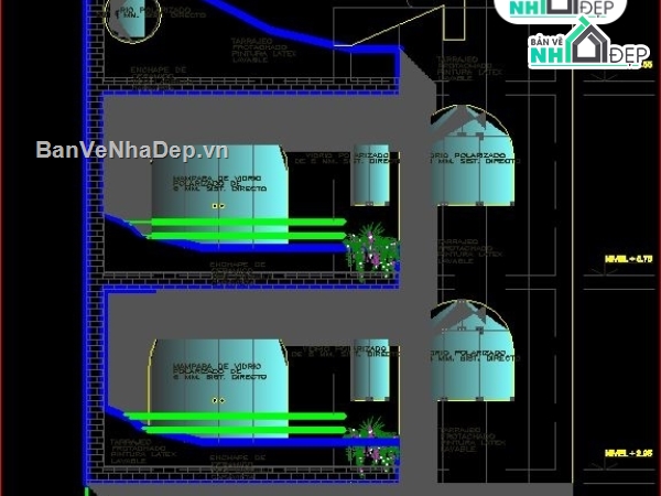 Kiến trúc,bản vẽ 3 tầng,khách sạn,bản vẽ cad