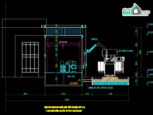 trạm biến áp,Cad trạm biến áp,cad trạm 110kv GIS