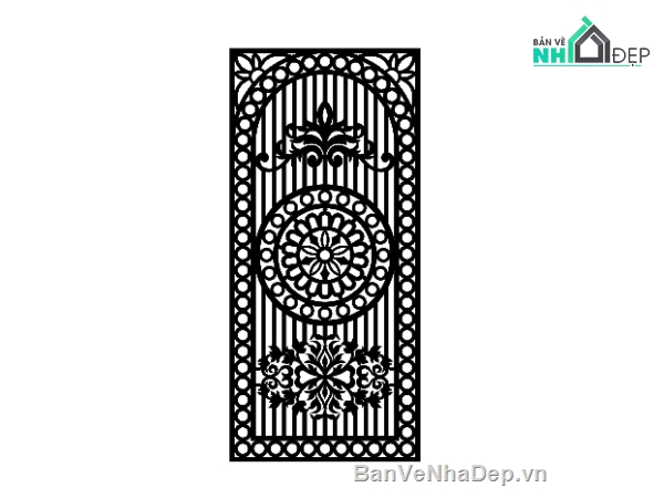 cổng đẹp,cánh cổng đẹp,file dxf cổng 1 cánh đẹp