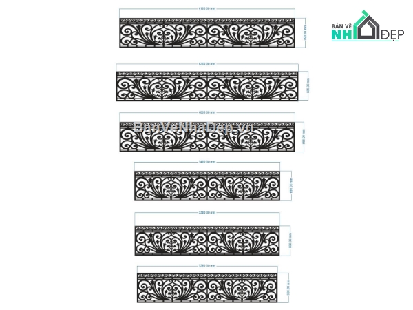 lan can đẹp,lan can cnc,Autocad lan can cnc đẹp
