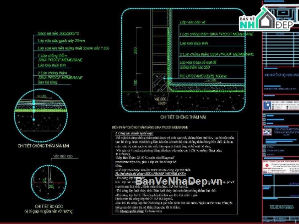 Biện pháp thi công,biện pháp chống thấm,bản vẽ biện pháp thi công