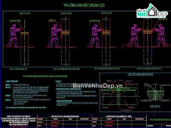 bản vẽ ép cọc,cọc ly tâm,bptc ép cọc