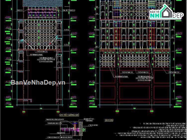Bản vẽ thi công,Bản vẽ dầm,dầm sàn ô tô