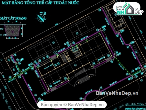 nước nhà công vụ,PCCC nhà công vụ,nước +PCCC,bản vẽ hệ thống cấp thoát nước,hệ thống cấp thoát nước nhà công vụ