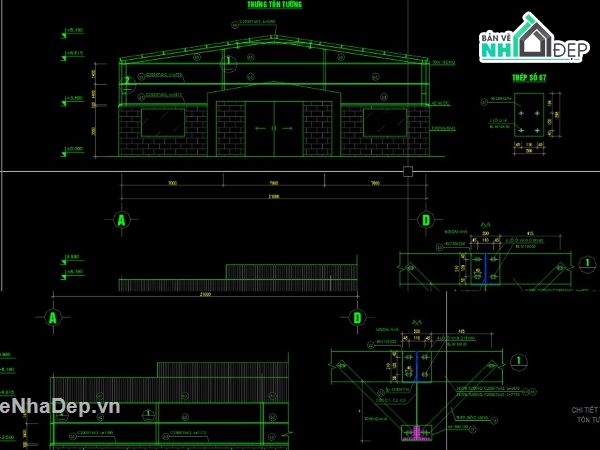 Bản vẽ cột kèo nhà xưởng 21m,Bản vẽ cửa nóc gió nhà xưởng,Bản vẽ dầm cầu trục nhà xưởng,Bản vẽ kết cấu nhà xưởng 21m