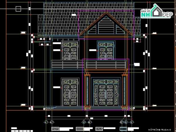 Nhà phố  2 tầng 9x14m,kiến trúc 2 tầng,kết cấu 2 tầng