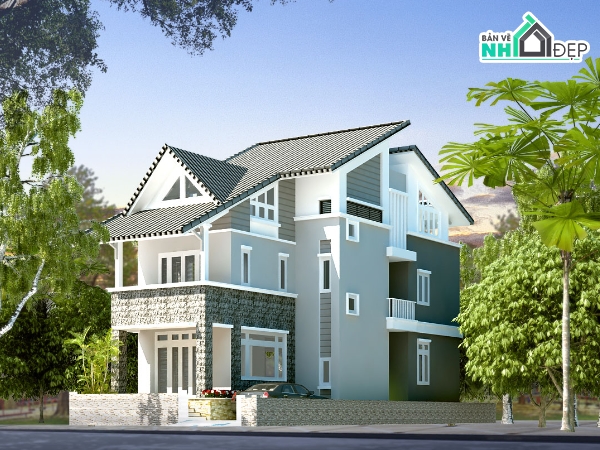 biệt thự 3 tầng,bản vẽ kiến trúc biệt thự 3 tầng,biệt thự,bản vẽ biệt thự,bản vẽ nhà phố,kiến trúc biệt thự