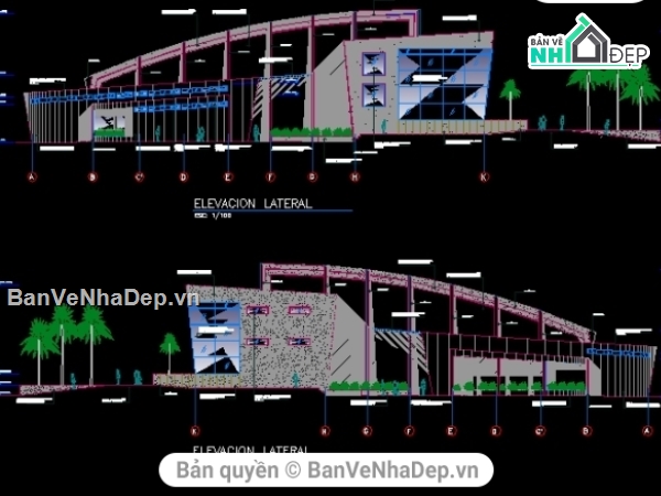 Rạp chiếu phim file cad,Rạp chiếu phim,bản vẽ rạp chiếu phim,thiết kế rạp chiếu phim