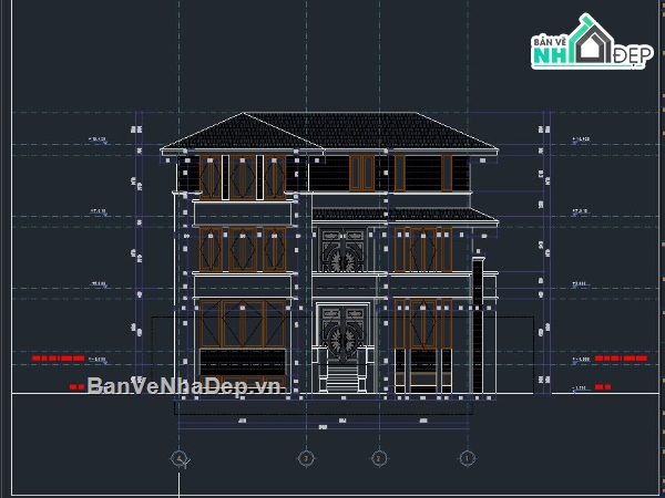 bản vẽ biệt thự 3 tầng,file cad kiến trúc biệt thự 3 tầng,biệt thự hiện đại 3 tầng,kiến trúc biệt thự 3 tầng,kết cấu biệt thự 3 tầng