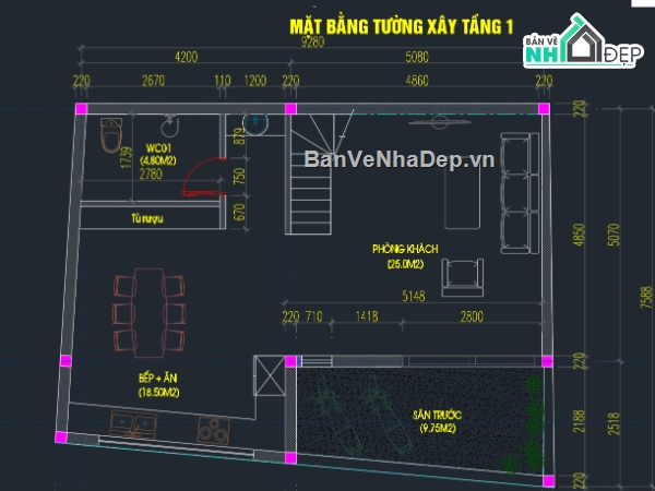 Bản vẽ full,Bản vẽ nhà phố,nhà phố 3 tầng