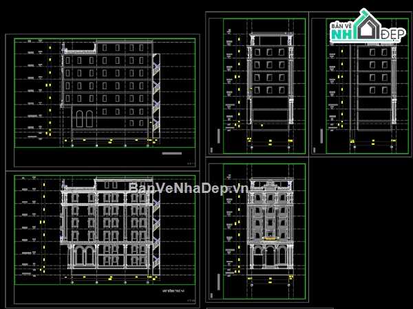 Bản vẽ MEP,Khách sạn 6 tầng,Full điện nước,bản vẽ điện nước,khách sạn tân cổ điển,MEP khách sạn