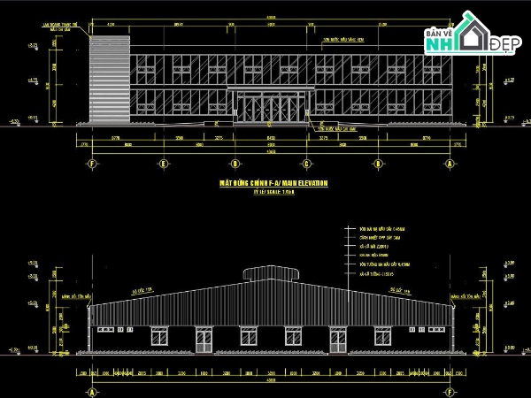 Bản vẽ kiến trúc nhà công nghiệp,Bản vẽ cad nhà công nghiệp 1 tầng,Bản vẽ nhà xưởng công nghiệp,Bản vẽ kết cấu nhà xưởng công nghiệp,Bản vẽ nhf công nghiệp 40x75m