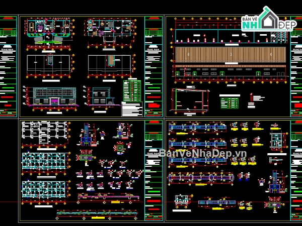 bản vẽ nhà xưởng,full nhà máy,kiến trúc xưởng,cad nhà xưởng
