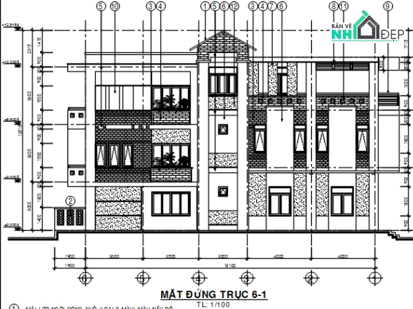 Bản vẽ nhà 3 tầng,nhà nhố 3 tầng,Bản vẽ nhà phố 3 tầng đẹp
