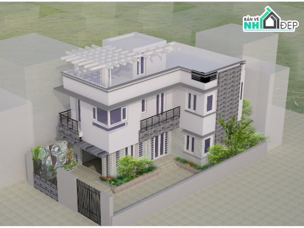 nhà phố 2 tầng,2 tầng,nhà 2 tầng,kiến trúc 2 tầng,phối cảnh nhà,bản vẽ nhà phố 2 tầng