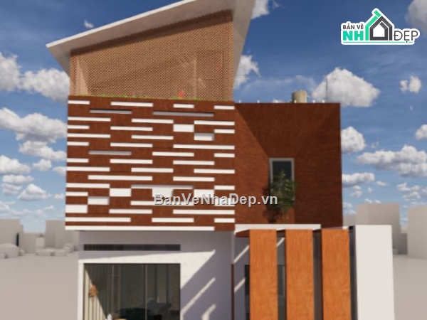 Nhà phố 2 tầng,model su nhà phố 2 tầng,file su nhà phố 2 tầng,nhà phố 2 tầng sketchup,sketchup nhà phố 2 tầng