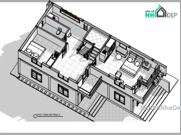 kiến trúc và kết cấu,Bản vẽ  nhà phố 2 tầng,nhà 2 tầng hiện đại,hiện đại,nhà phố tầng