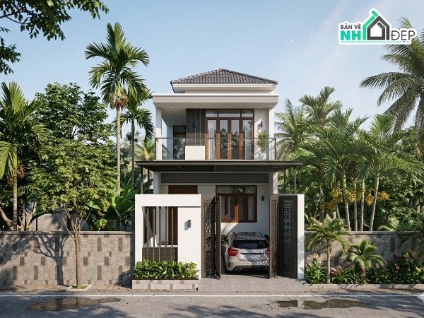 bản vẽ nhà phố,nhà phố 2 tầng,file cad nhà phố  2 tầng