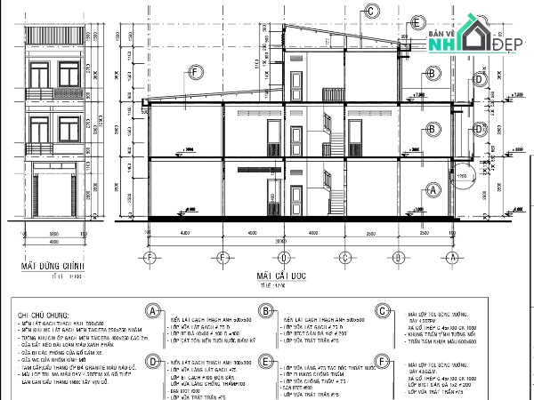 nhà phố 3 tầng,Bản vẽ nhà phố,Bản vẽ nhà 3 tầng