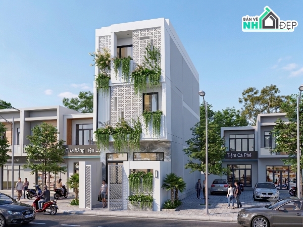 thiết kế nhà phố 3 tầng,hồ sơ nhà phố full,bản vẽ nhà phố 3 tầng,nhà phố 3 tầng file cad