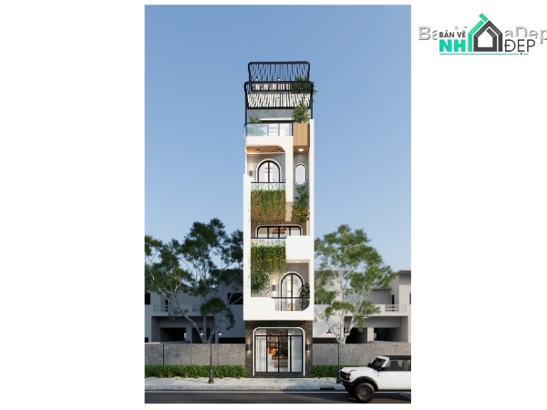Bản vẽ nhà phố 6 tầng,nhà phố 6 tầng,file cad nhà phố 6 tầng