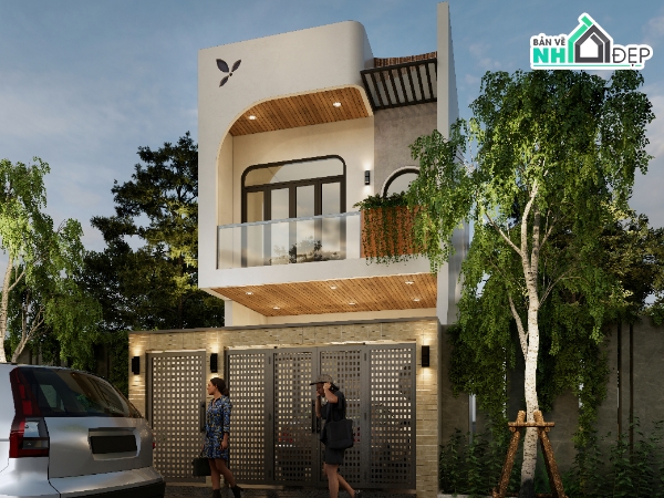 nhà phố 5m,nhà 2 tầng,nhà ở hiện đại