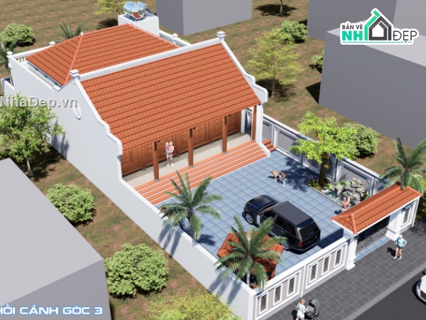 nhà thờ,nhà thờ 3 gian,nhà gỗ,nhà gỗ 3 gian,nhà ở