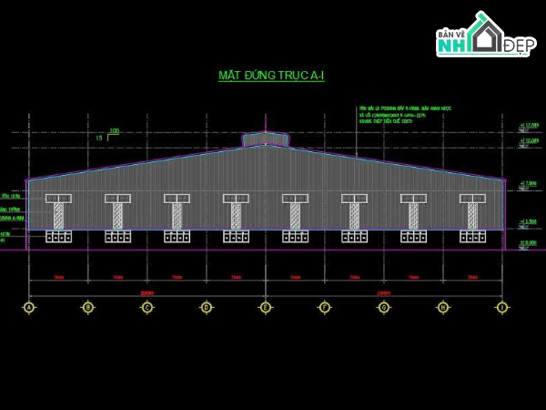 Bản vẽ nhà xưởng công nghiệp,Mẫu nhà xưởng 56x148m,Bản vẽ kết cấu thép nhà xưởng 56x148m,Mẫu nhà xưởng kết cấu thép zamil 48x156m