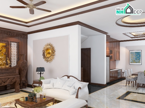 cad nội thất,nội thất phòng khách,phòng bếp