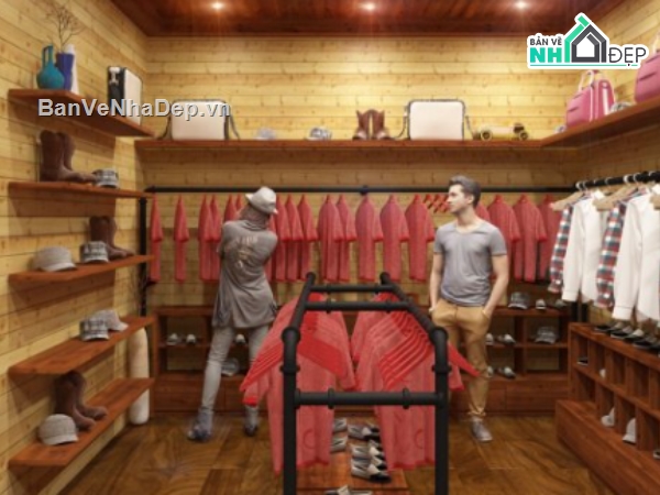 Thiết kế nội thất shop quần áo,shop quần áo,Thiết kế nội thất,nội thất shop quần áo