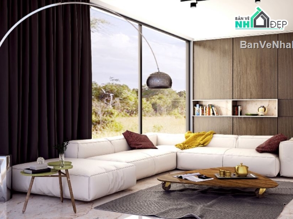 phòng khách,phòng khách phòng bếp model su,thiết kế phòng khách model su