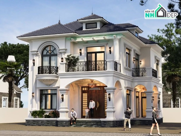 revit biệt thự 2 tầng,revit biệt thự mái nhật,file revit biệt thự đẹp,biệt thự 2 tầng mái nhật,biệt thự 2 tầng file revit