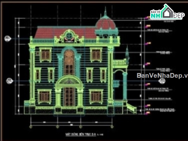 nhà phố 3 tầng,bản vẽ cad nhà phố 3 tầng đẹp,nhà phố 3 tầng cad