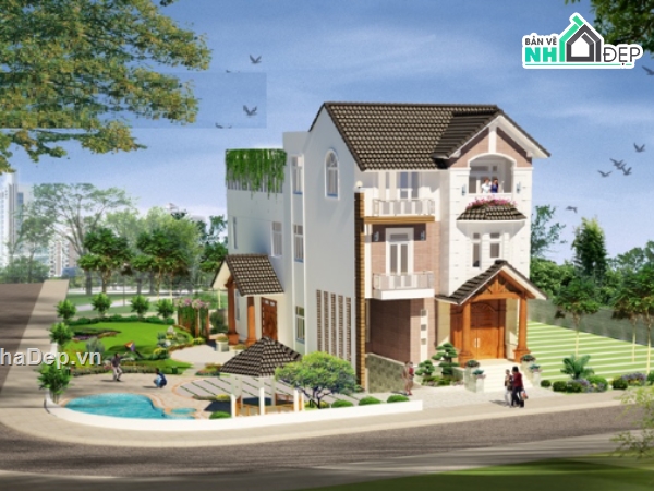 nhà phố 3 tầng,file cad nhà phố 3 tầng,nhà phố 3 tầng cad