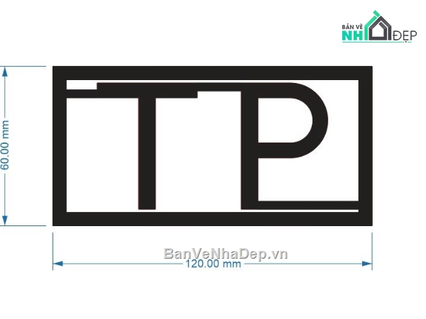 chữ TP,file dxf chữ TP,chữ TP cnc