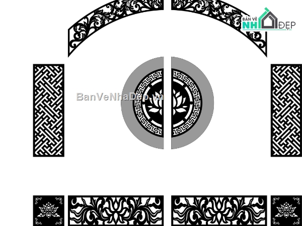 cổng chùa,file cnc chùa,mẫu cổng chùa,cổng 2 cánh cnc