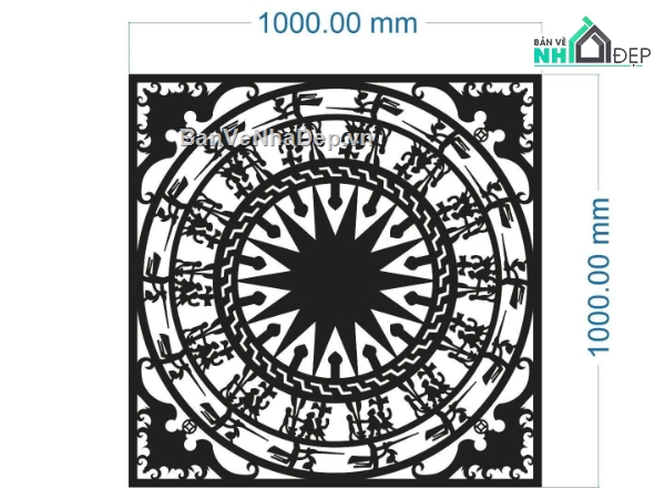 giếng trời cnc,giếng trời,cnc giếng trời,trống đồng